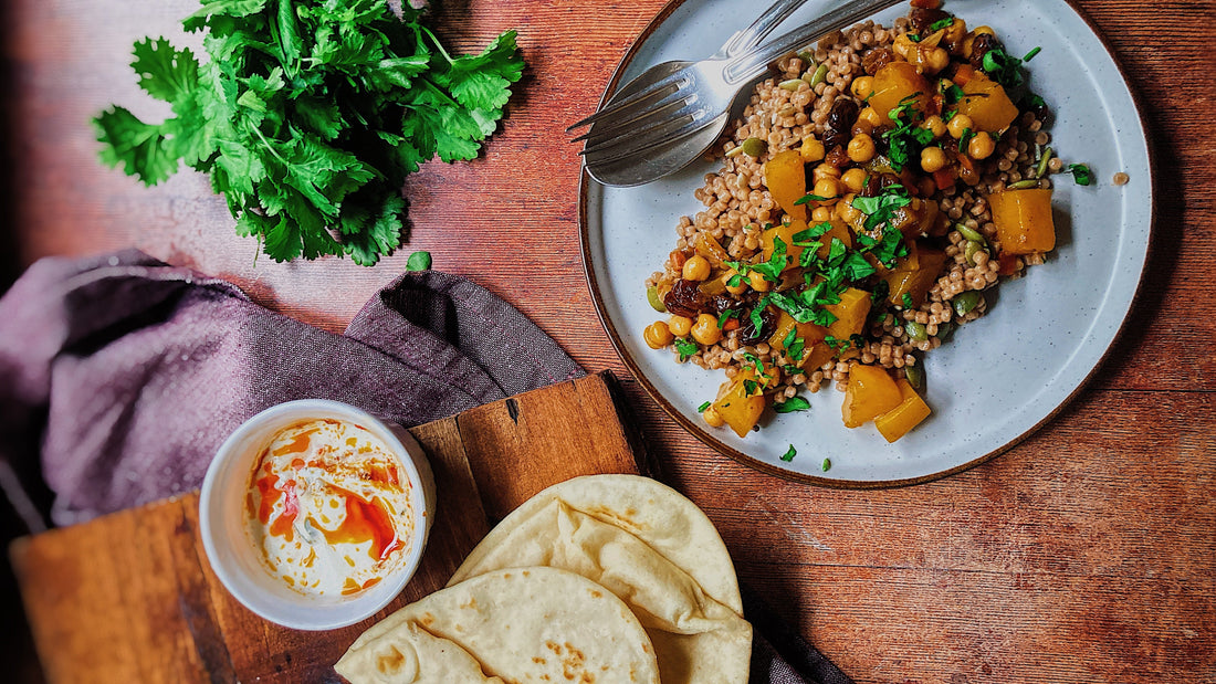 Butternut Squash and Giant Couscous Tagine