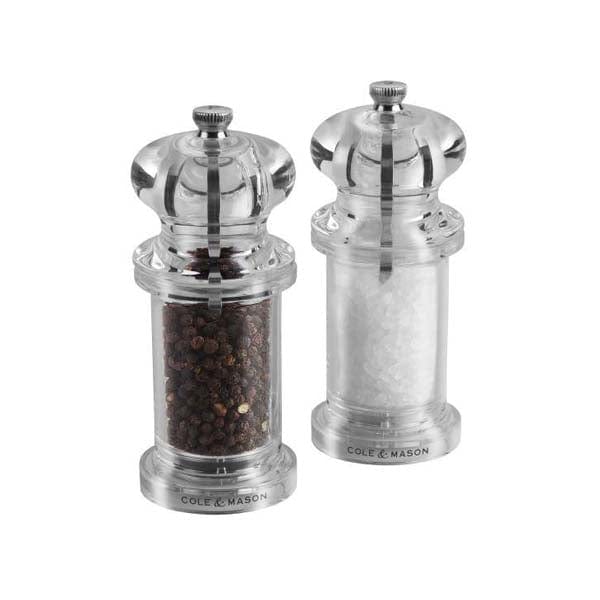 Clear Acrylic Salt and Pepper Grinder Refillable Sea Salt Pepper Grinder  Kitchen Pepper Shaker 