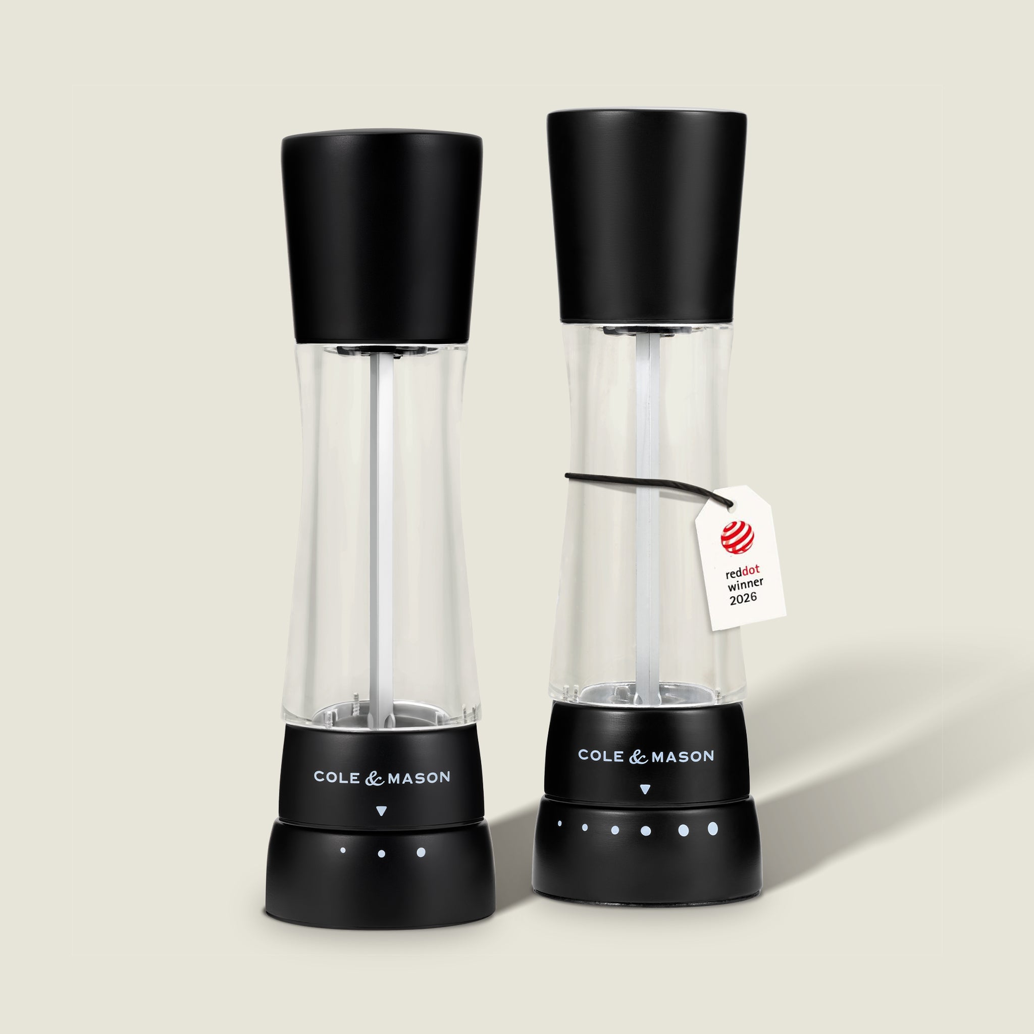 Cole & Mason Derwent Matte Black Salt & Pepper Mills – Adjustable