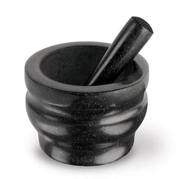 Heavy Duty Natural Granite Extra Large Mortar and Pestle Set, Hand