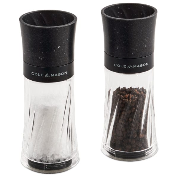 Cole & Mason Everyday Classic Salt & Pepper Mill Set, Stainless Steel  Silver & Clear 