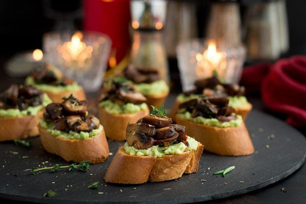 Mushroom & Avocado Crostini