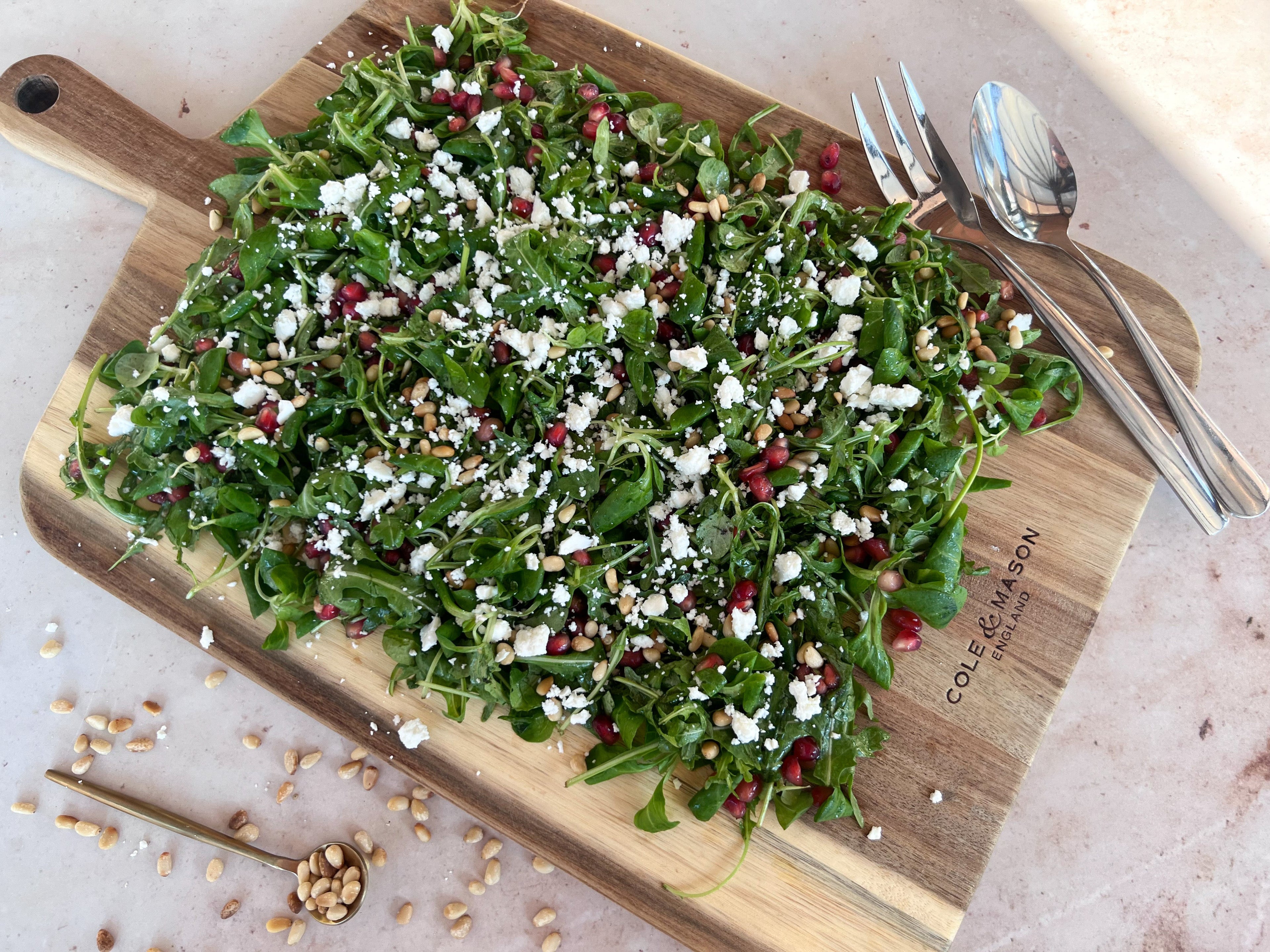 Pomegranate & Feta Arugula Salad