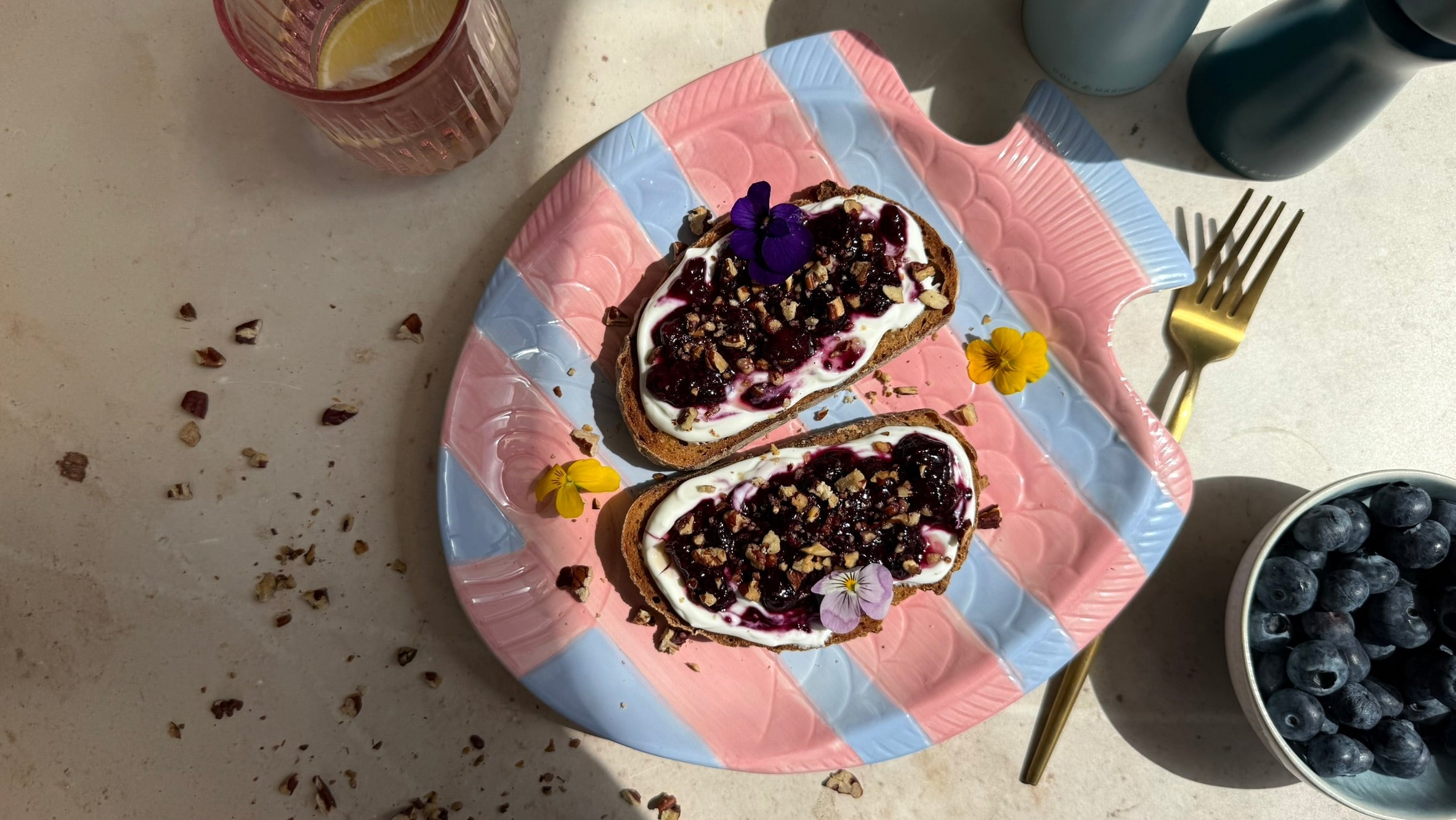 Blueberry Chia Jam on Toast