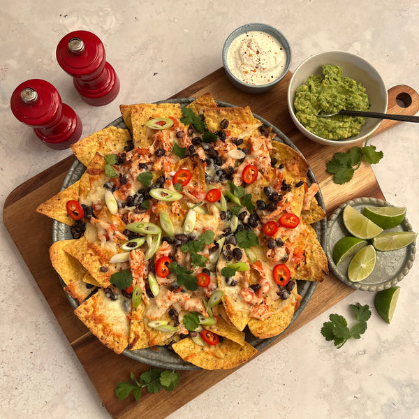 Chicken and Black Bean Loaded Nachos