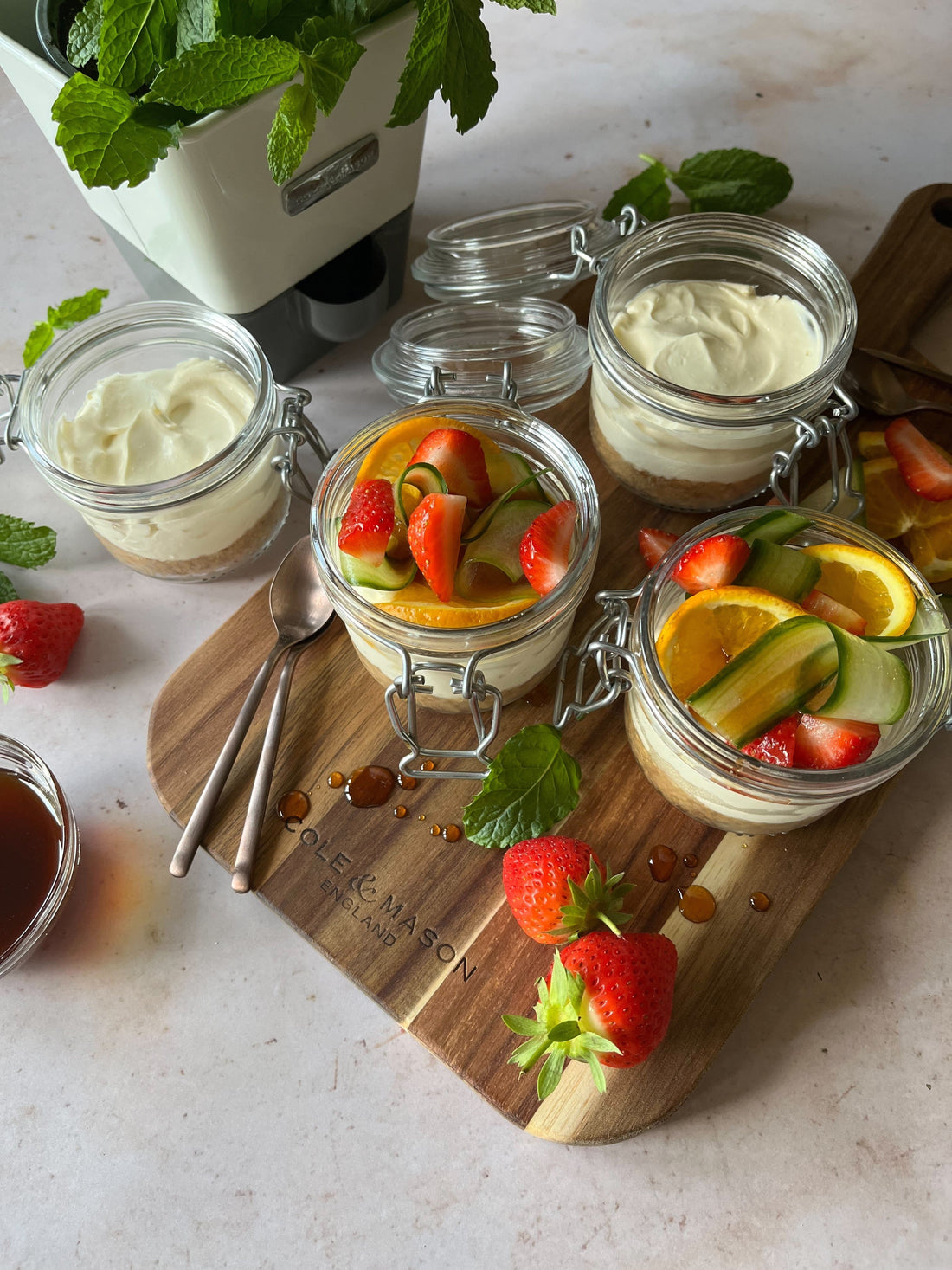 Pimm’s Cheesecake Pots
