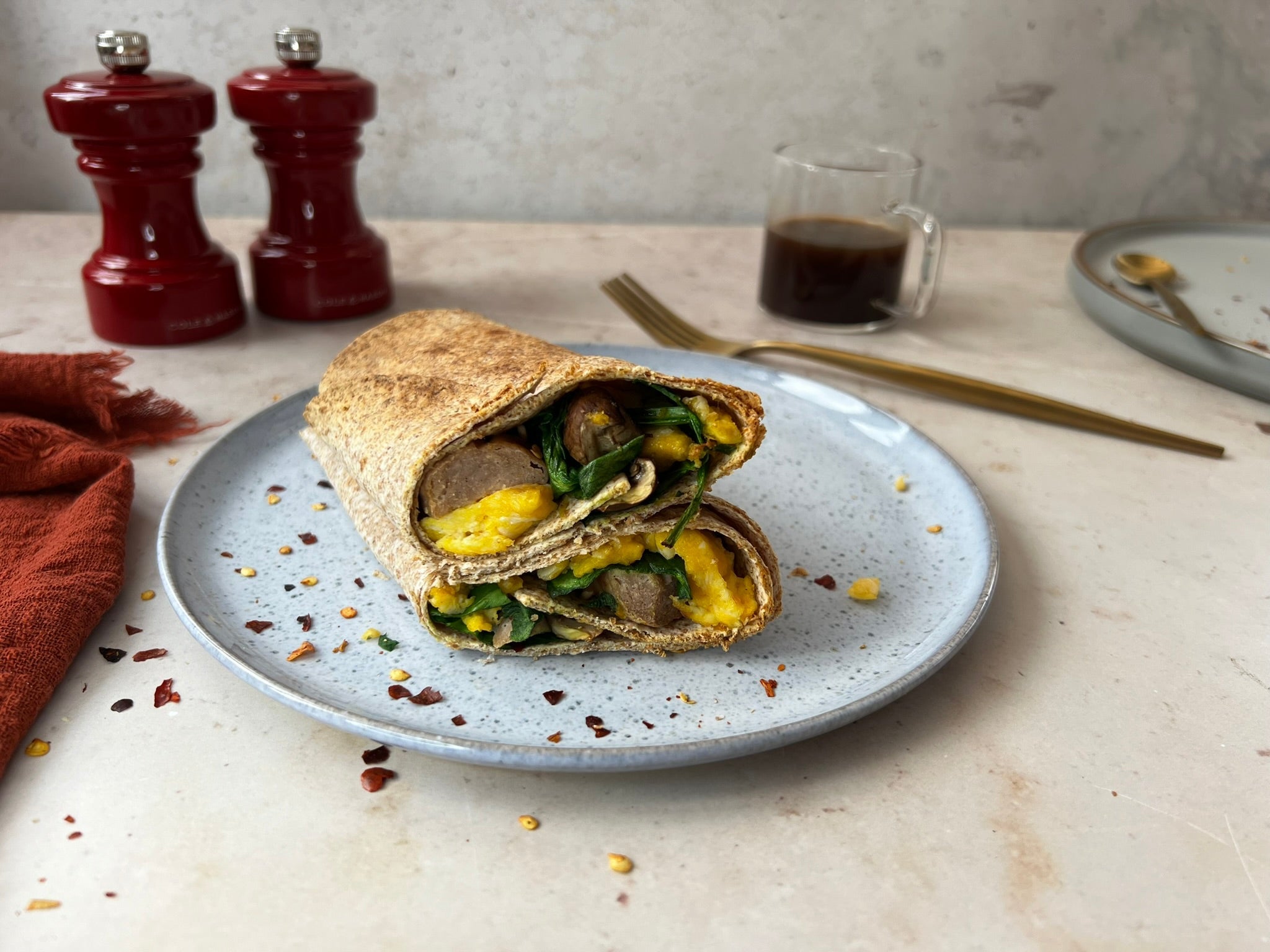 Healthier English Breakfast Air Fryer Wrap