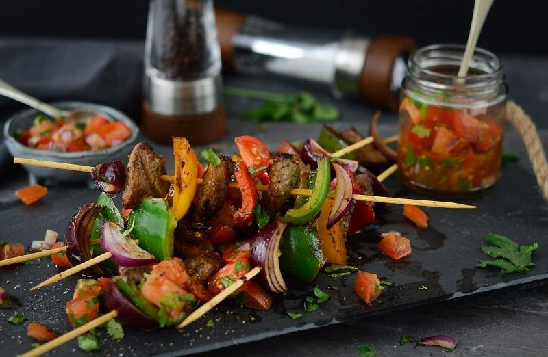 Peppered Beef Steak Kebab