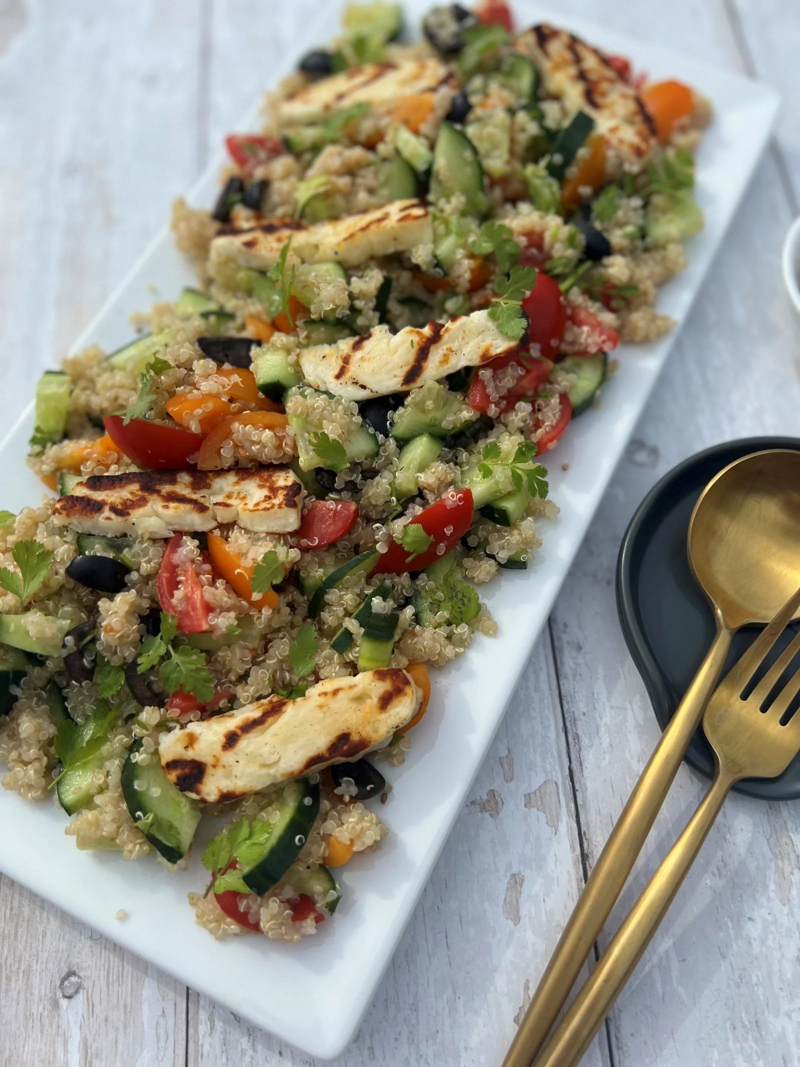 Gluten Free Quinoa & Halloumi Salad