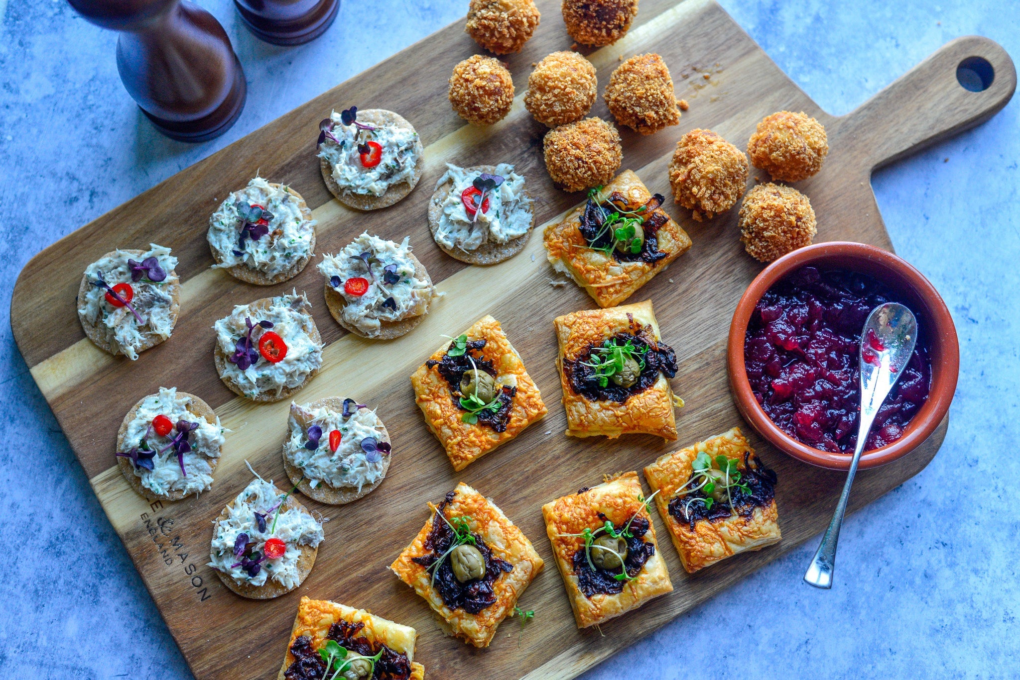 Cole and Mason Christmas Canapé Spread
