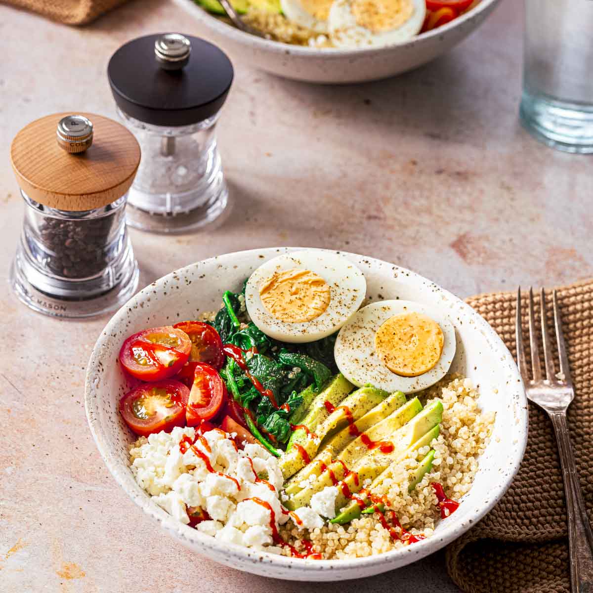 Savoury Quinoa Breakfast Bowl