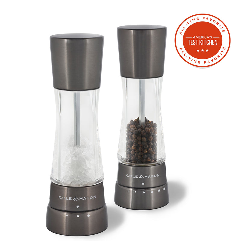 Cole & Mason Derwent Salt & Pepper Mill Gift Set, Iron Grey