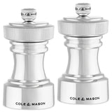 Cole & Mason Hoxton Silver Plated Salt and Pepper Mill Gift Set 4"