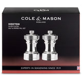 Cole & Mason Hoxton Silver Plated Salt and Pepper Mill Gift Set 4"