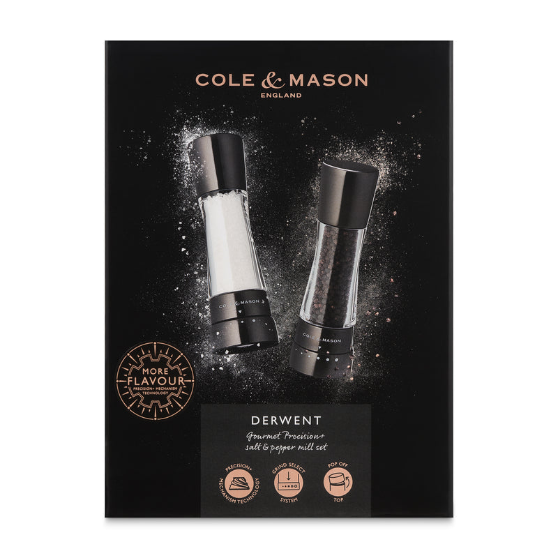 Cole & Mason Derwent Salt & Pepper Mill Gift Set, Iron Grey