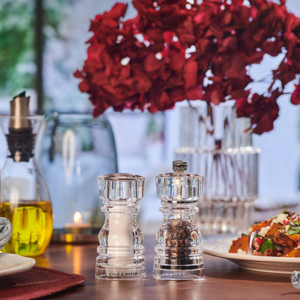 Cole & Mason London Acrylic Salt Shaker & Pepper Mill Set