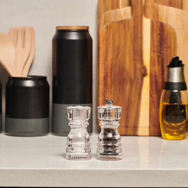 Cole & Mason London Acrylic Salt Shaker & Pepper Mill Set