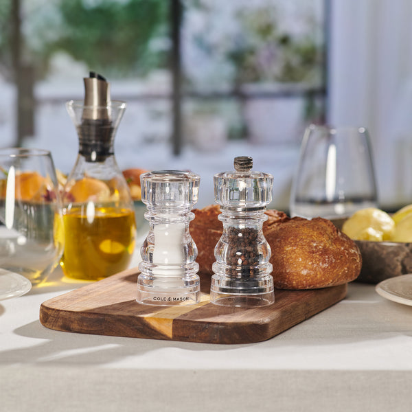 Cole & Mason London Acrylic Salt Shaker & Pepper Mill Set