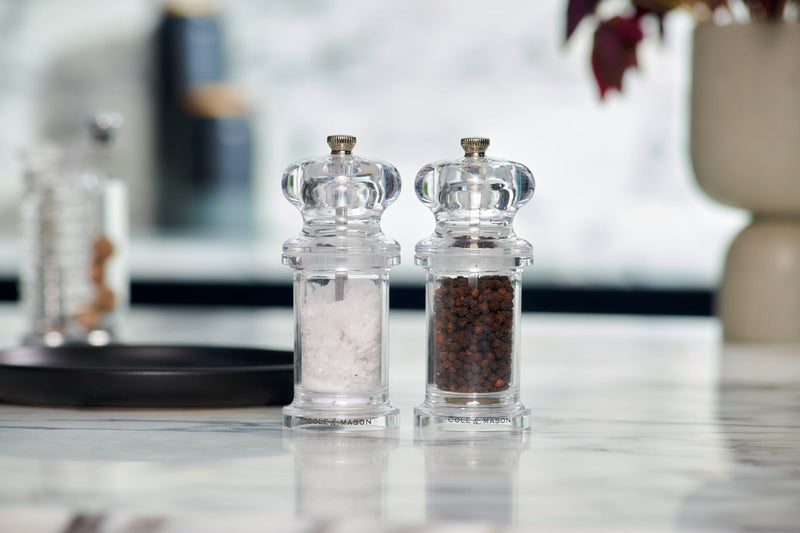 Sea Salt And Pepper Grinder Set Adjustable Glass Salt And - Temu