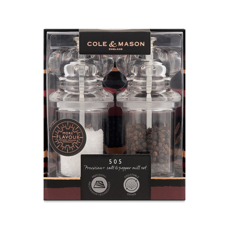 Cole & Mason COLE & MASON 505 Salt and Pepper Grinder Set - Clear