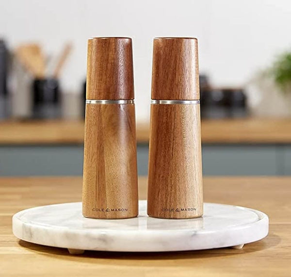 Cole ＆ Mason Oldbury Wooden Salt and Pepper Mill Set with Gift Box, Brown  by Cole ＆ Mason