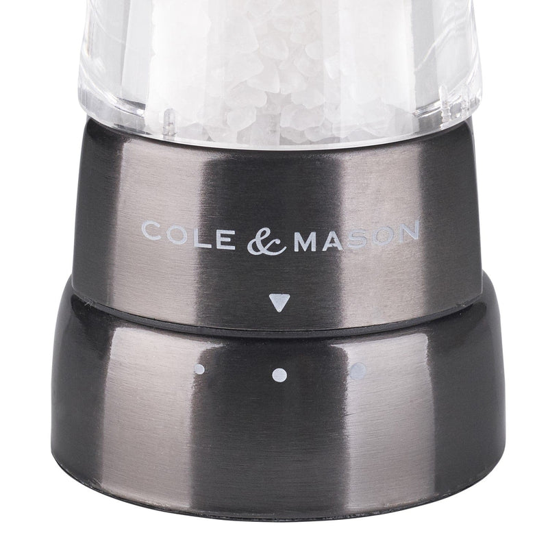 Cole and Mason Derwent Gunmetal Adjustable Salt and Pepper Mills