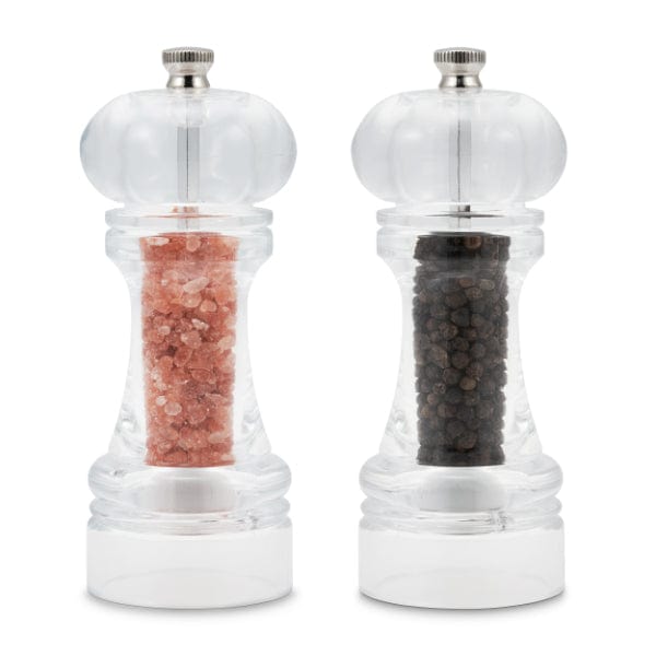 Cole & Mason Liverpool 5.5" Acrylic Salt & Pepper Mill Set with Himalayan Salt