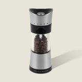 #pepper
A Cole & Mason Horsham Salt & Pepper Mill, crafted from stainless steel and glass, stands upright on a light background. This high-performance grinder features adjustable settings for fresh peppercorns. Part of the Salt & Pepper Mills collection.