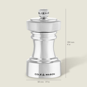 Cole & Mason Hoxton Silver Plated Salt & Pepper Mill Set