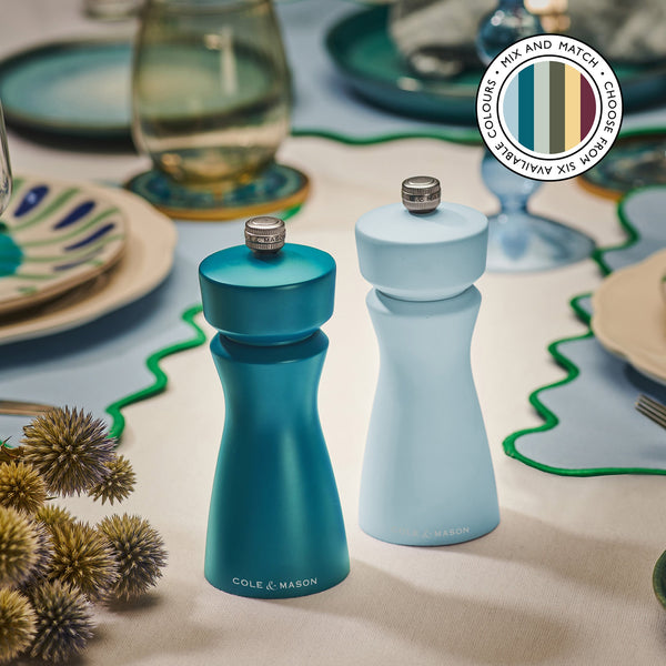 Cole & Mason Kenton Salt & Pepper Mill in Blue Salt