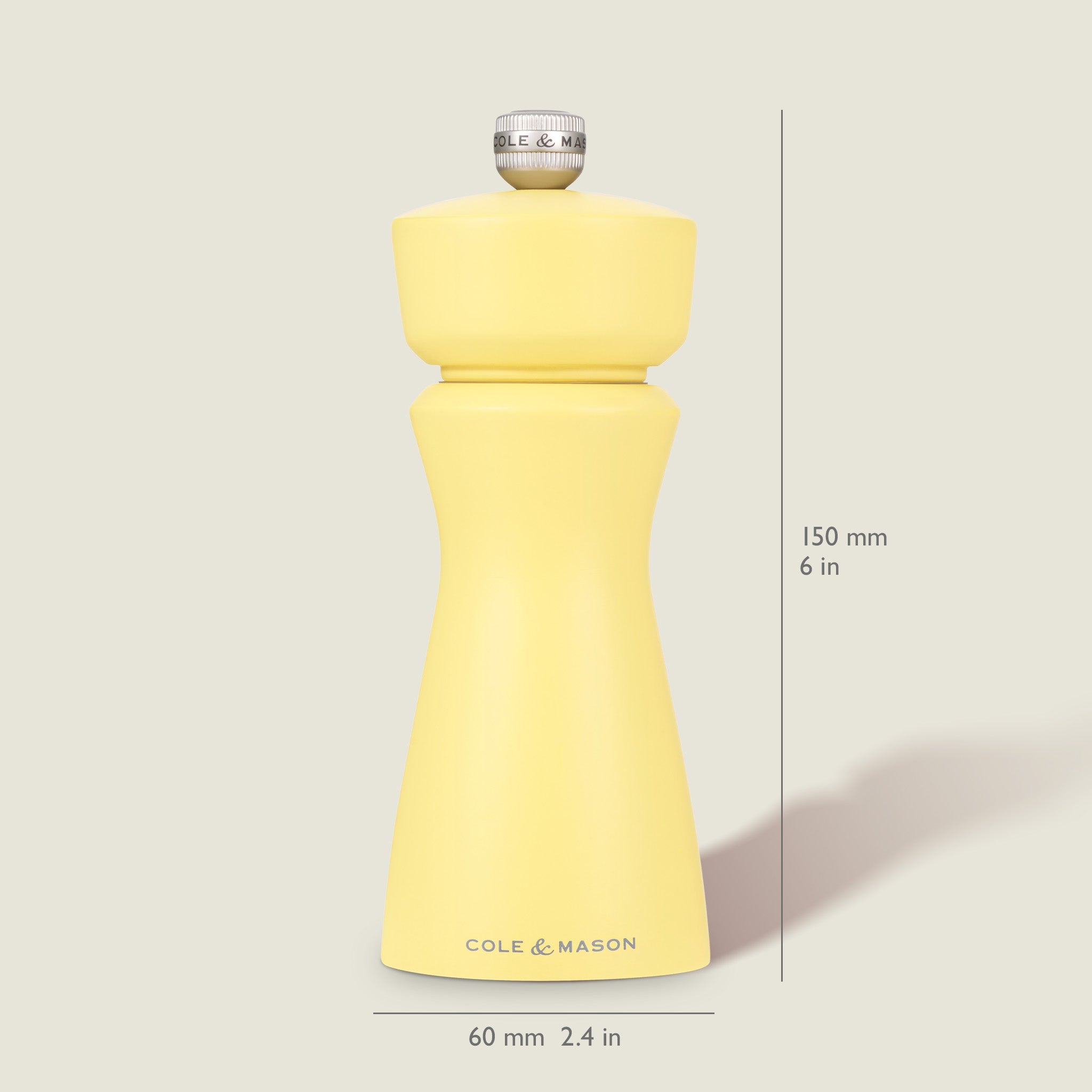 Cole & Mason Salt & Pepper Mill in Turmeric - Adjustable Grinders