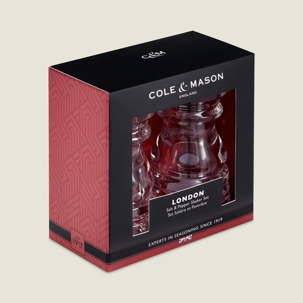 Cole & Mason London Acrylic Salt Shaker & Pepper Mill Set