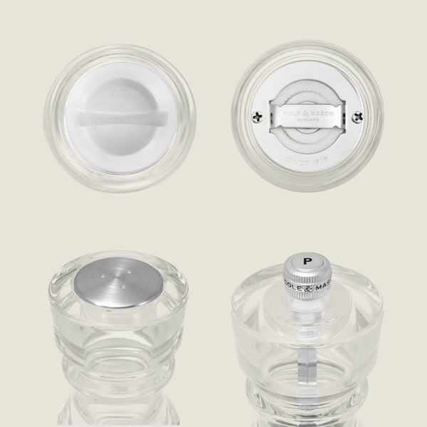 Cole & Mason London Acrylic Salt Shaker & Pepper Mill Set