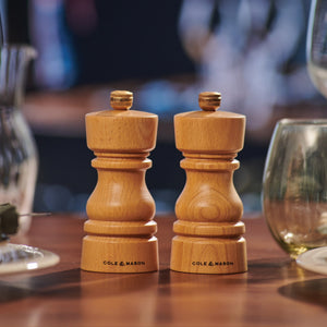 Cole & Mason London Natural Beech Salt & Pepper Mills