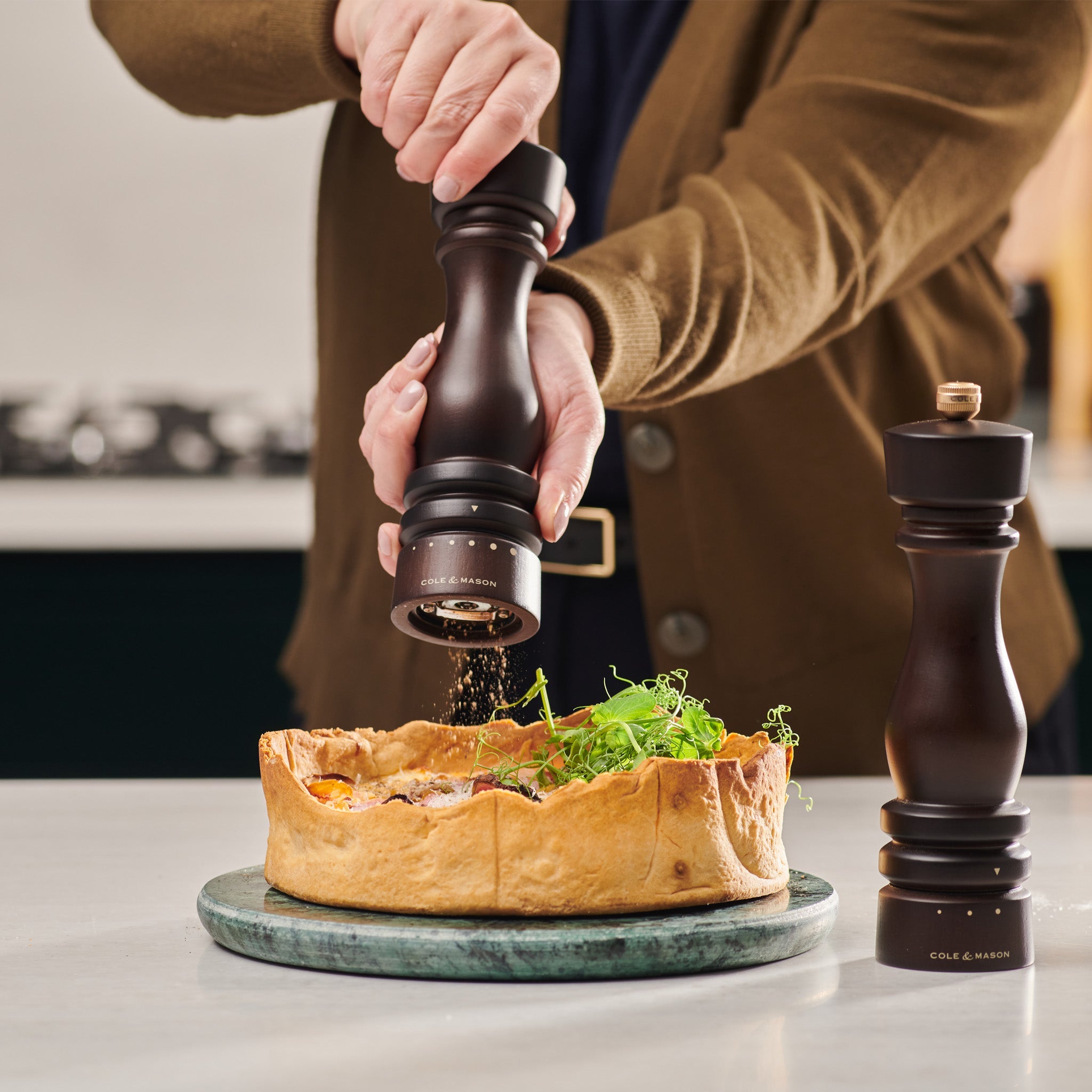 Cole & Mason London Chocolate Wood Salt & Pepper Mills