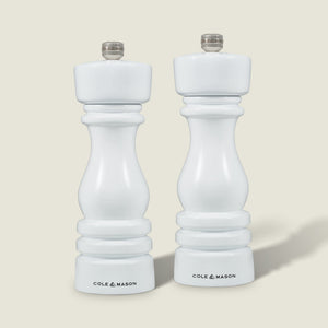 Cole & Mason London White Gloss Salt & Pepper Mills