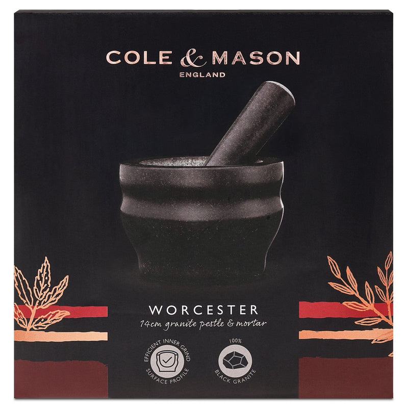 Cole & Mason Black Granite Mortar & Pestle 5" - 8lb