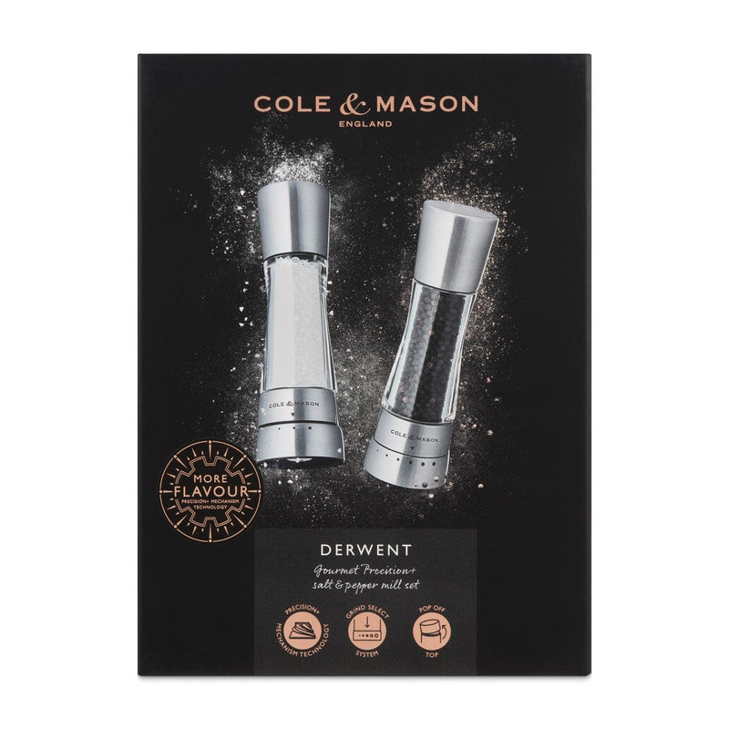 Cole & Mason 7 Stainless Steel Salt and Pepper Mill Gift Set