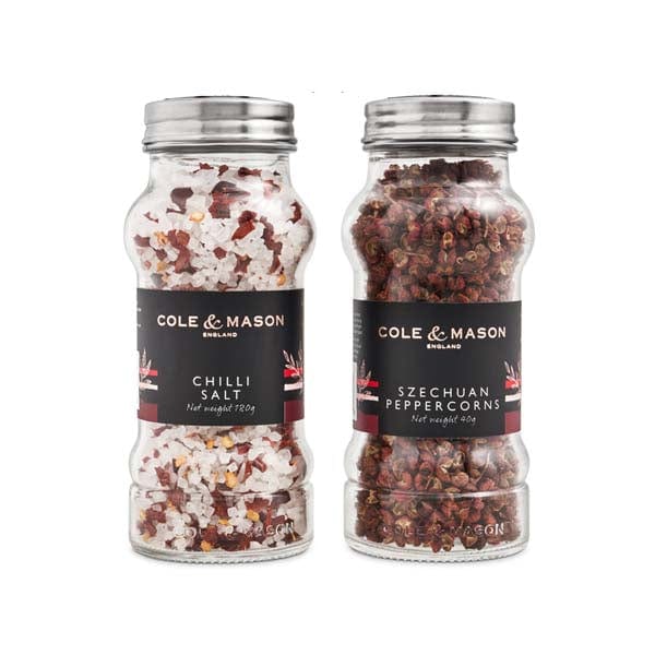 Cole & Mason Salt & Pepper Cole & Mason Aromatic Chilli Salt & Szechuan Peppercorns Gift Set HFSP165