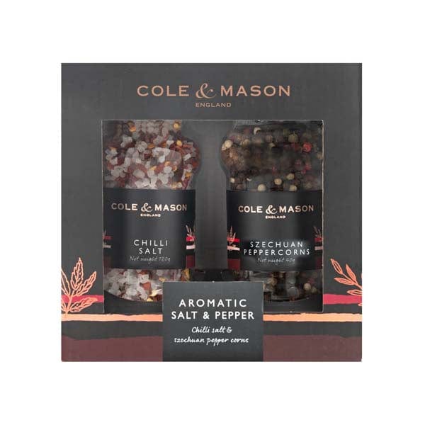 Cole & Mason Salt & Pepper Cole & Mason Aromatic Chilli Salt & Szechuan Peppercorns Gift Set HFSP165