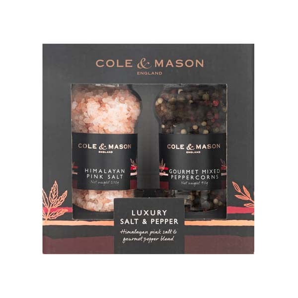 Cole & Mason Luxury Himalayan Pink Salt & Mixed Peppercorns Gift Set