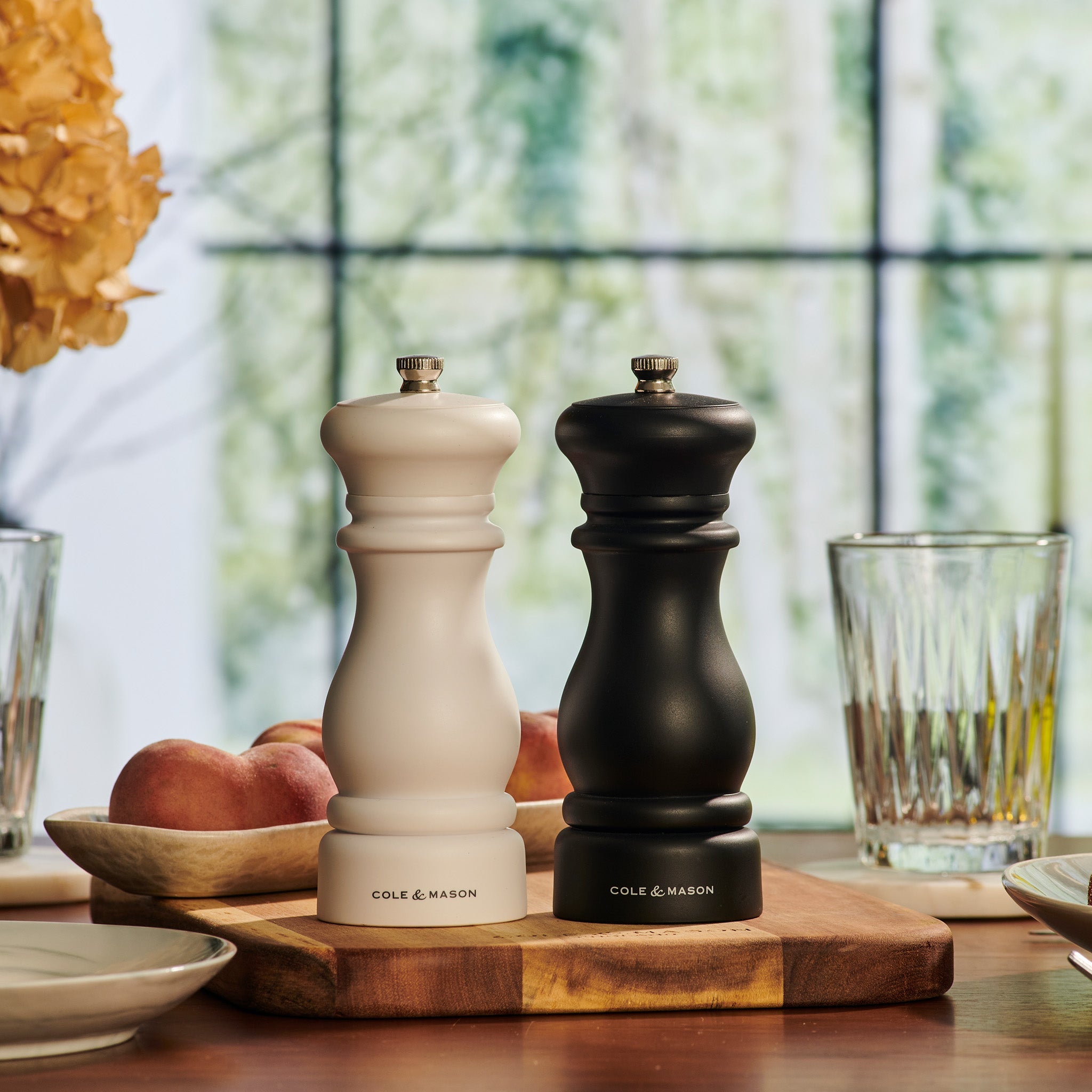 Cole & Mason Southwold Capstan Salt & Pepper Mill Set – Adjustable