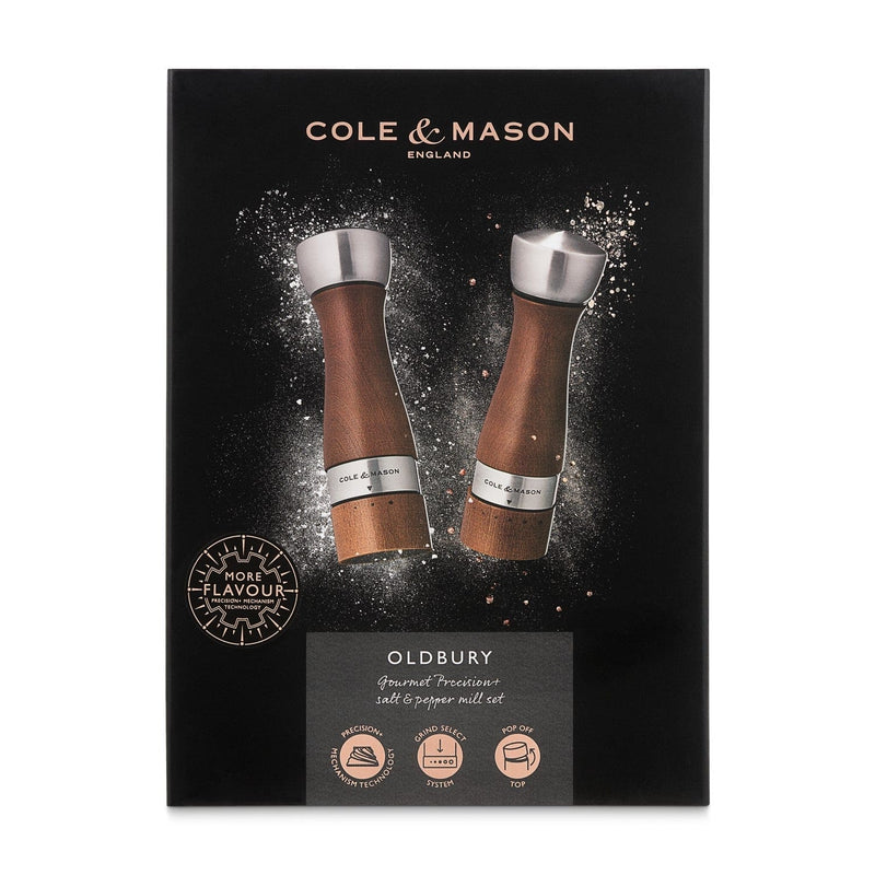 Cole & Mason Olbury Salt & Pepper Mill Set, Dark Wood