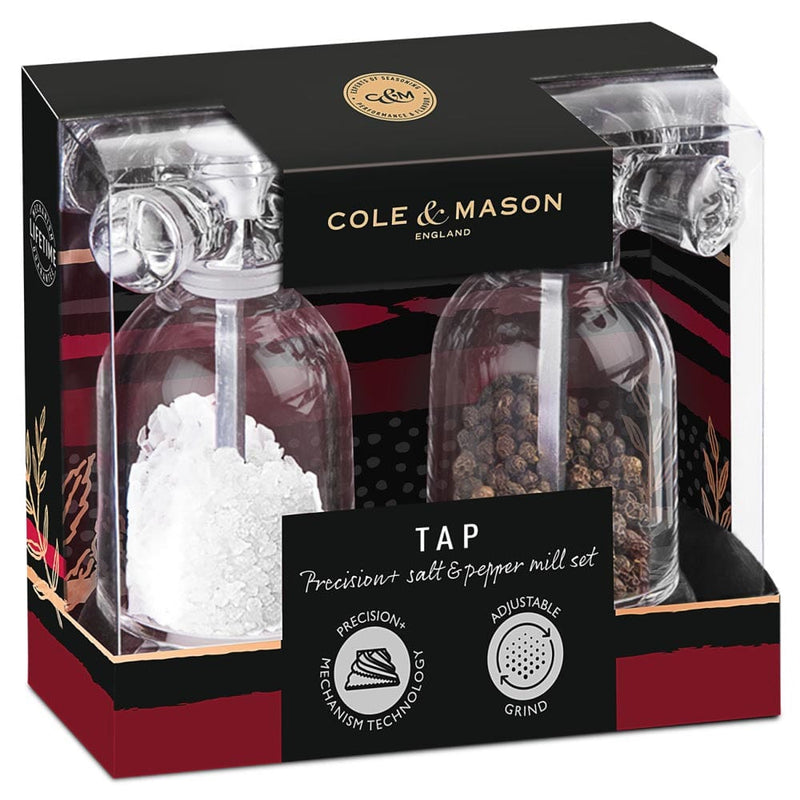 Cole&Mason Precision Grind 505 Salt and Pepper Mill Gift Set - Acrylic/Clear, 14 cm