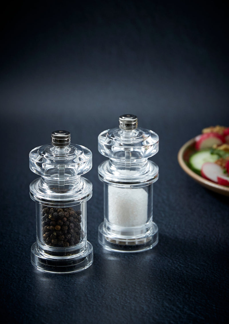 Clear Acrylic Salt and Pepper Grinder Refillable Sea Salt Pepper