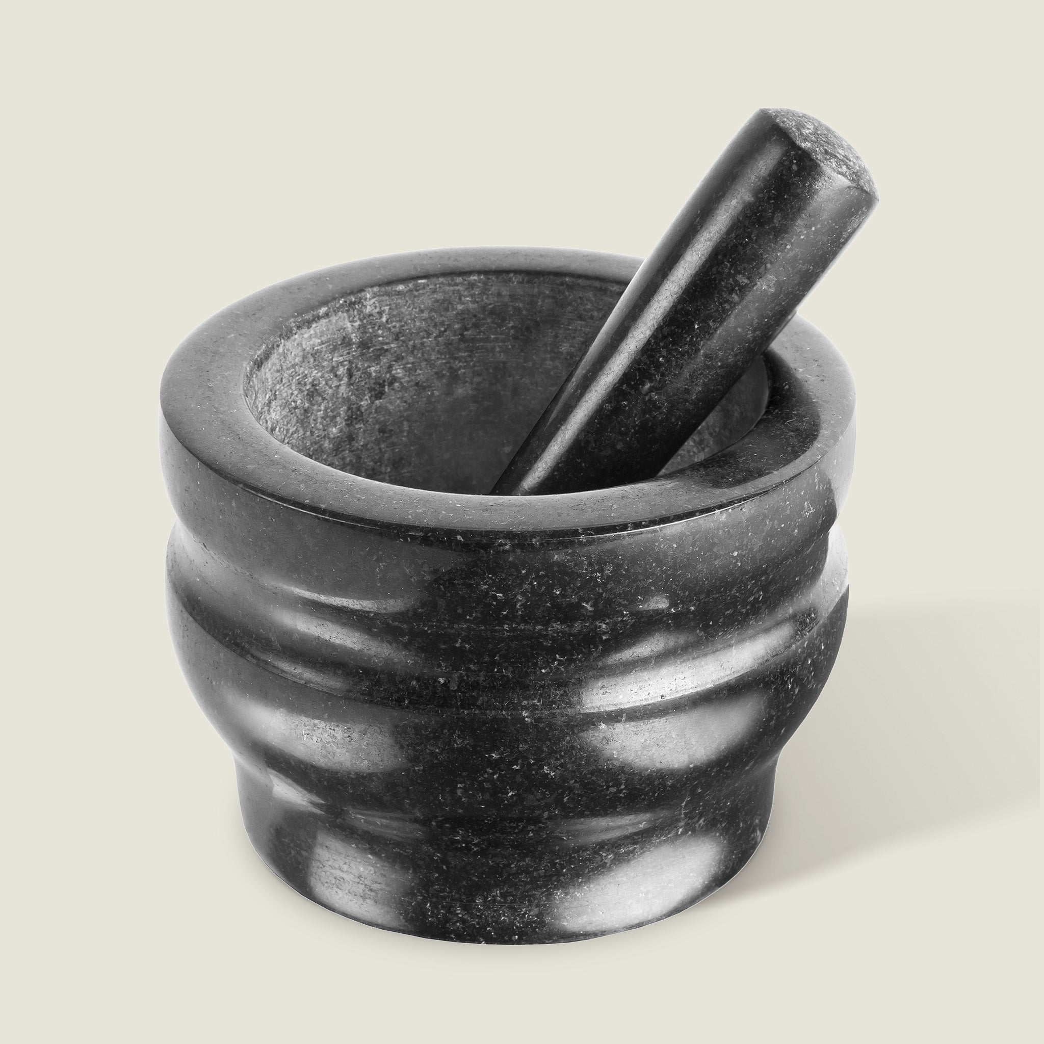 Granite Mortar and Pestle with Silicone Base