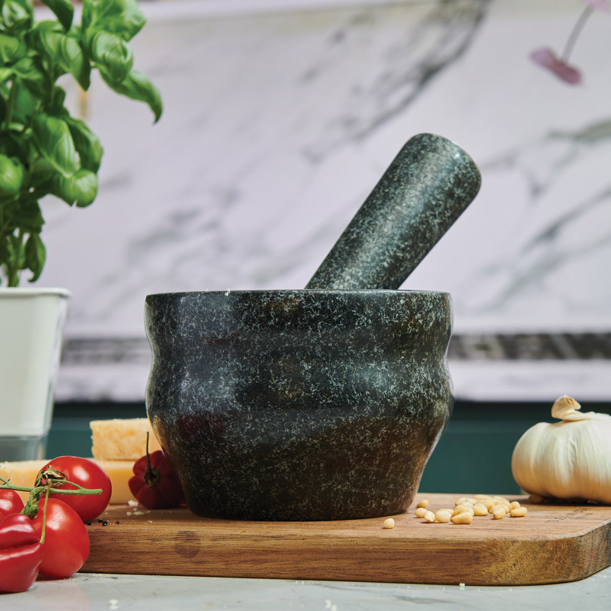 Granite Mortar and Pestle with Silicone Base - Thumbnail 5