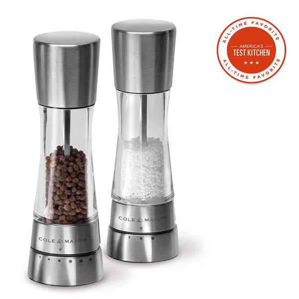 Cole & Mason Derwent Salt & Pepper Mill Gift Set, Stainless Steel