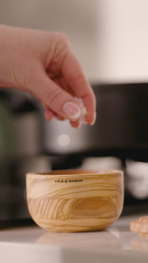 Portobello Olive Wood Salt Cellar